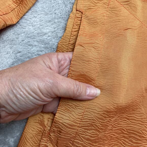 Mycra Pac One Donatella Raincoat Womens 2-M/L Pumpkin Shimmer Fall Lagenlook NWT - Picture 7 of 10